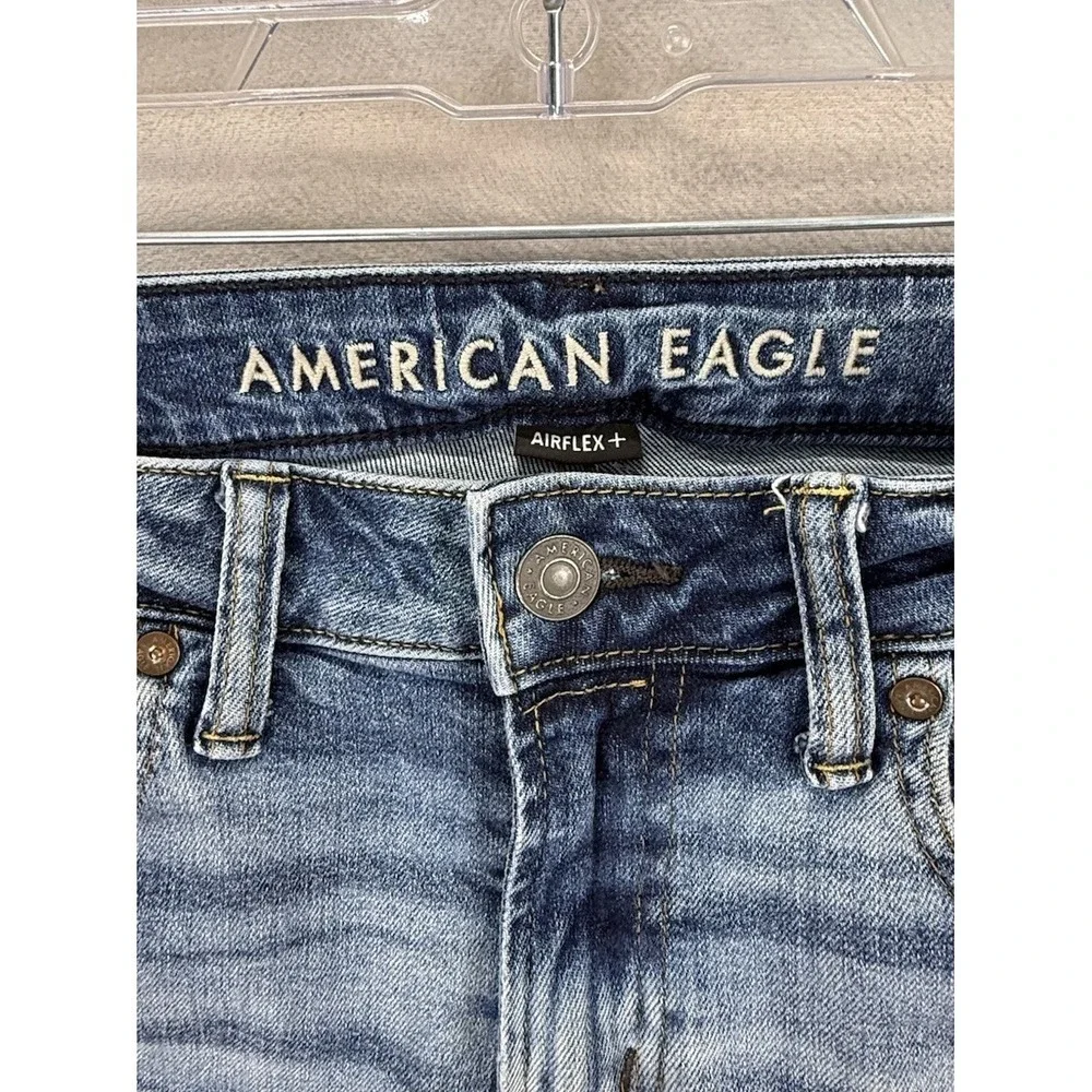 American‎ Eagle AirFlex+ Skinny Jeans Men's Sz 30x30 Light Wash Stretch Denim